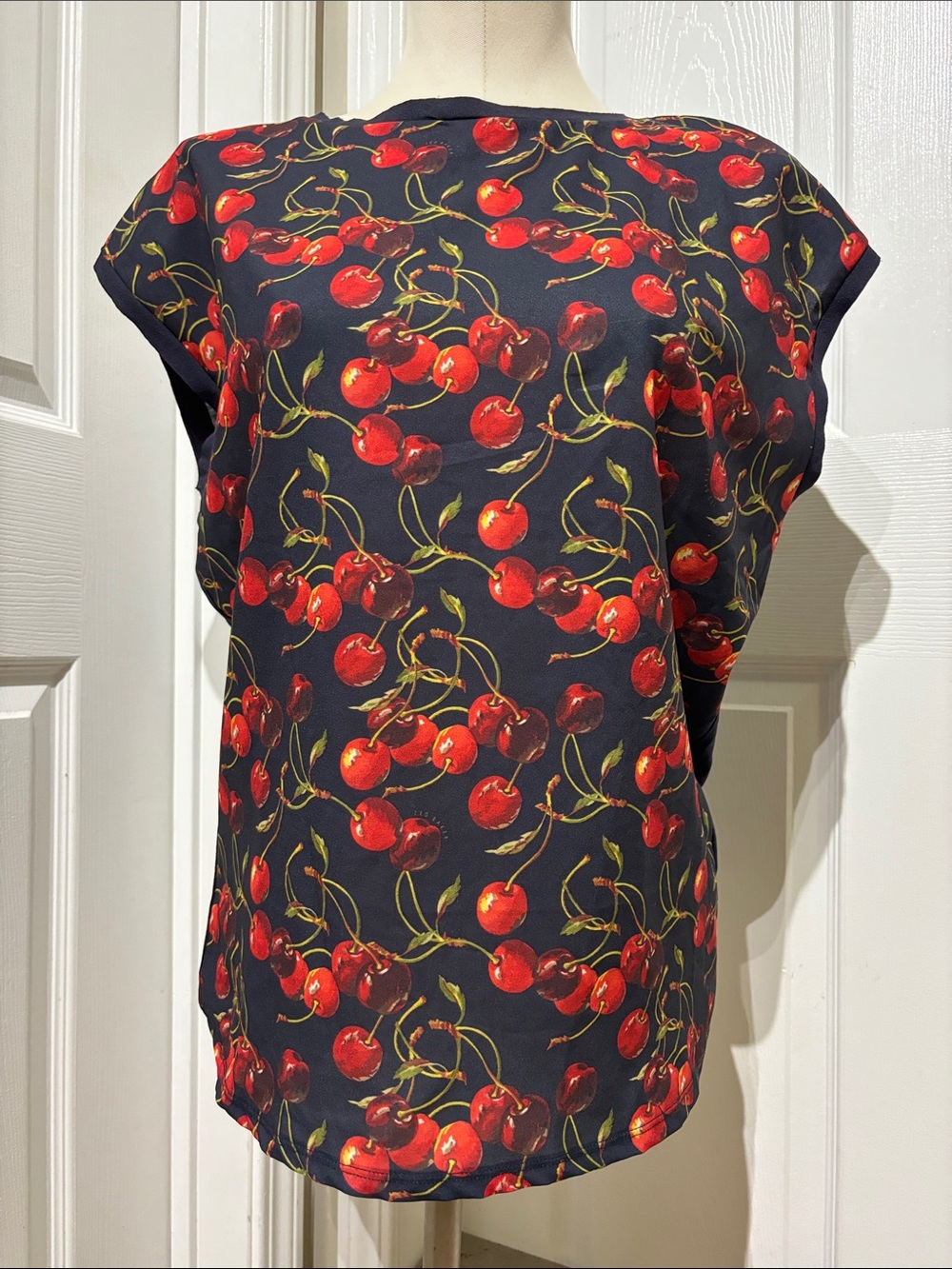 Ted Baker London Women’s Navy Cherry Print Top